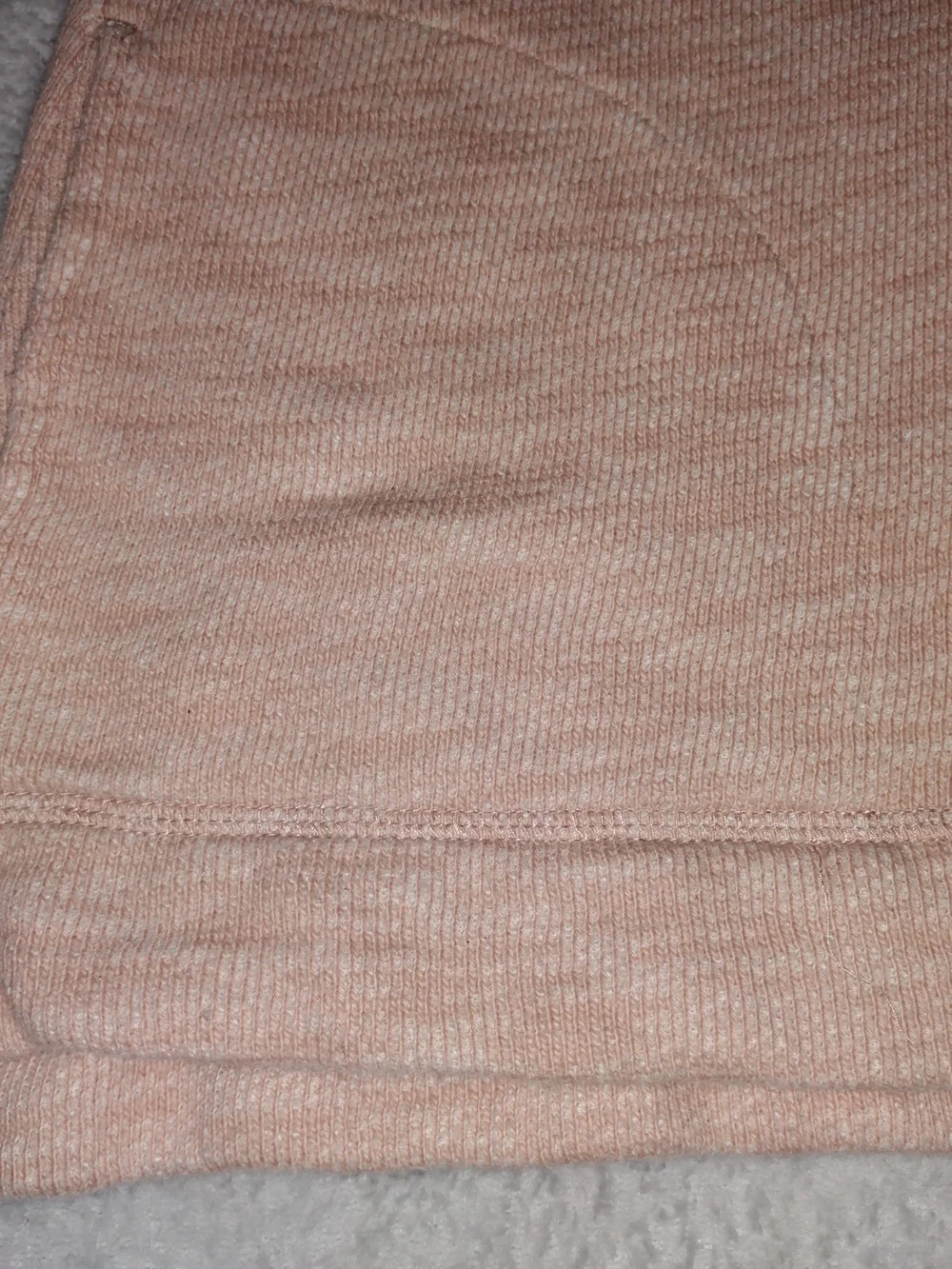 J. Crew Pink Marled Funnel Neck Sweatshirt Tunic Lounge Hoodie Pocket